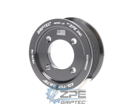 2.70" 6 Rib ZPE GripTec® 2pc Edelbrock TVS L3 Black Supercharger Pulley Only ED270BB3Z6 product image