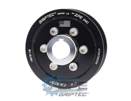 3.375" 6 Rib ZPE GripTec® 2pc Vortech YSi/JT/V3 L3 Black Supercharger Pulley & Hub Kit VT3375B3K6 product image