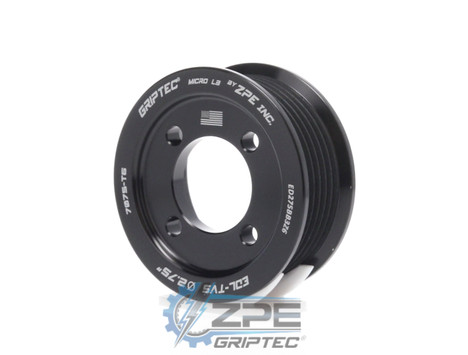 2.75" 6 Rib ZPE GripTec® 2pc Edelbrock TVS L3 Black Supercharger Pulley Only ED275BB3Z6 product image