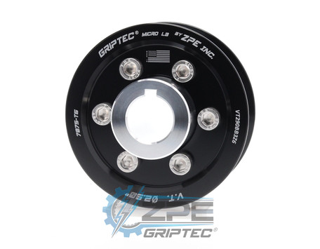 2.90" 6 Rib ZPE GripTec® 2pc Vortech YSi/JT/V3 L3 Black Supercharger Pulley & Hub Kit VT290BB3K6 product image