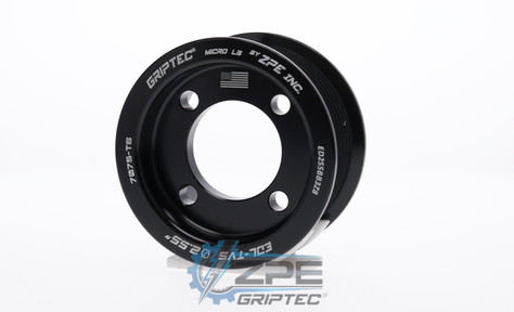 2.55" 8 Rib ZPE GripTec® 2pc Edelbrock TVS L3 Black Pulley Only