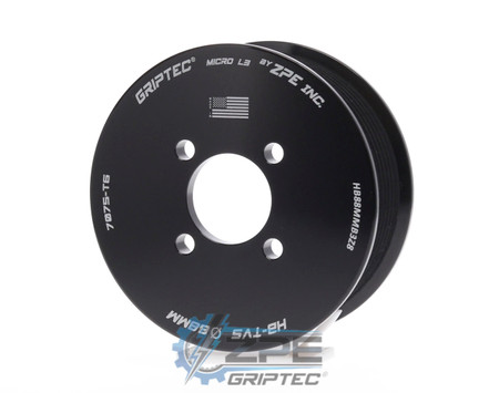 88mm 8 Rib ZPE GripTec® 2pc Magnuson Heartbeat TVS L3 Black Supercharger Pulley Only HB88MMB3Z8 product image