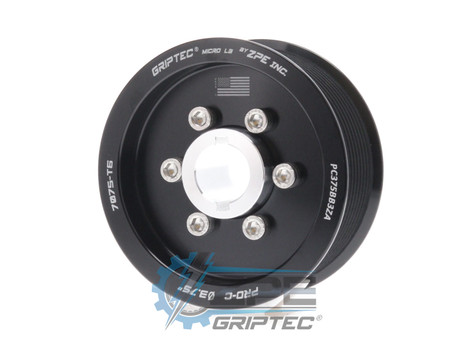 3.75" 10 Rib ZPE GripTec® 2pc ProCharger Standard L3 Black Supercharger Pulley & Hub Kit PC375BB3KA product image