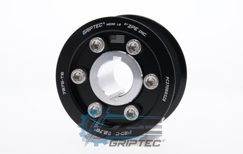 2.70" 8 Rib ZPE GripTec® 2pc ProCharger Standard L3 Black Supercharger Pulley & Hub Kit PC270BB3K8 product image
