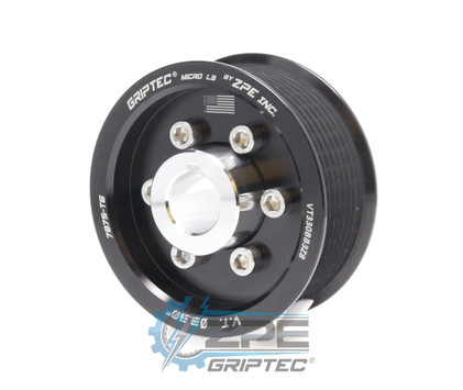 3.30" 8 Rib ZPE GripTec® 2pc Vortech YSi/JT/V3 L3 Black Supercharger Pulley & Hub Kit VT330BB3K8 product image