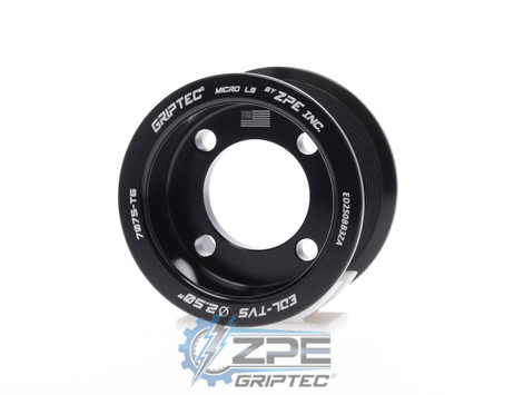 2.50" 10 Rib ZPE GripTec® 2pc Edelbrock TVS L3 Black Pulley Only