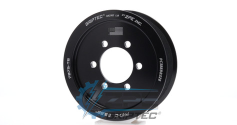 3.88" 8 Rib ZPE GripTec® 2pc ProCharger Standard L3 Black Supercharger Pulley Only PC388BB3Z8 product image