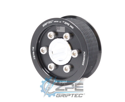 3.10" 8 Rib ZPE GripTec® 2pc ProCharger Standard L3 Black Supercharger Pulley & Hub Kit PC310BB3K8 product image