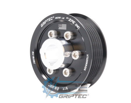 3.20" 6 Rib ZPE GripTec® 2pc Vortech YSi/JT/V3 L3 Black Supercharger Pulley & Hub Kit VT320BB3K6 product image