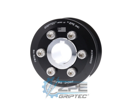 2.70" 6 Rib ZPE GripTec® 2pc ProCharger Standard L3 Black Supercharger Pulley & Hub Kit PC270BB3K6 product image