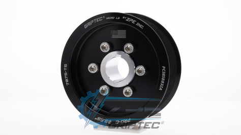 3.85" 10 Rib ZPE GripTec® 2pc ProCharger Standard L3 Black Supercharger Pulley & Hub Kit PC385BB3KA product image