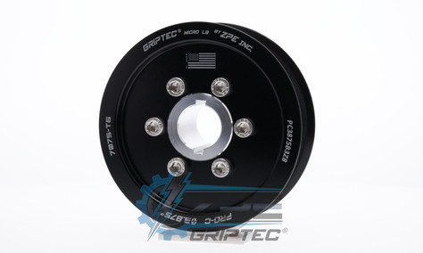 3.875" 8 Rib ZPE GripTec® 2pc ProCharger Standard L3 Black Supercharger Pulley & Hub Kit PC3875B3K8 product image