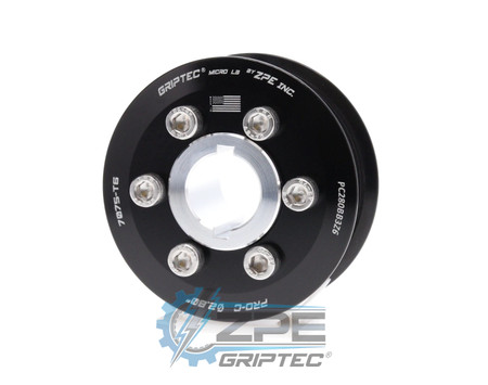 2.80" 6 Rib ZPE GripTec® 2pc ProCharger Standard L3 Black Supercharger Pulley & Hub Kit PC280BB3K6 product image
