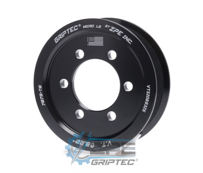 3.20" 6 Rib ZPE GripTec® 2pc Vortech YSi/JT/V3 L3 Black Supercharger Pulley Only VT320BB3Z6 product image