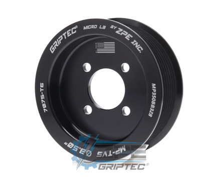 3.50" 8 Rib ZPE GripTec® 2pc Magnuson TVS L3 Black Supercharger Pulley Only MP350BB3Z8 product image