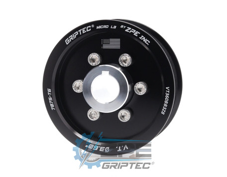 3.60" 8 Rib ZPE GripTec® 2pc Vortech YSi/JT/V3 L3 Black Supercharger Pulley & Hub Kit VT360BB3K8 product image