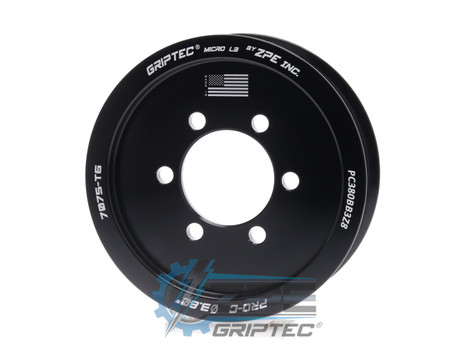 3.80" 8 Rib ZPE GripTec® 2pc ProCharger Standard L3 Black Supercharger Pulley Only PC380BB3Z8 product image