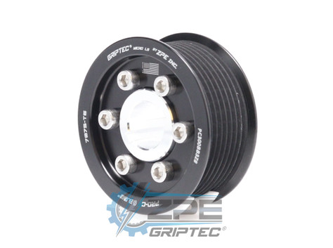 3.00" 8 Rib ZPE GripTec® 2pc ProCharger Standard L3 Black Supercharger Pulley & Hub Kit PC300BB3K8 product image