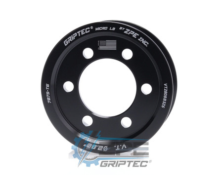 2.80" 6 Rib ZPE GripTec® 2pc Vortech YSi/JT/V3 L3 Black Supercharger Pulley Only VT280BB3Z6 product image