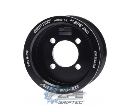 3.25" 11 Rib ZPE GripTec® 2pc Edelbrock TVS L3 Black Pulley Only