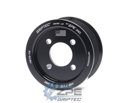 75mm 10 Rib ZPE GripTec® 2pc Magnuson Heartbeat TVS L3 Black Supercharger Pulley Only HB75MMB3ZA product image