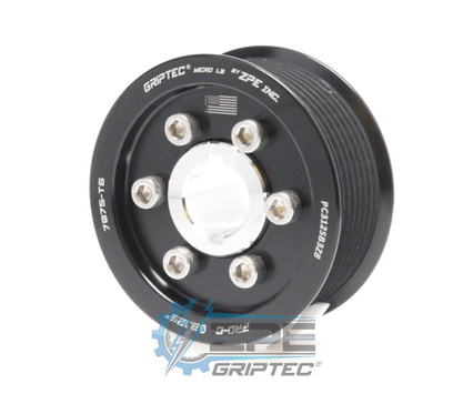 3.125" 8 Rib ZPE GripTec® 2pc ProCharger Standard L3 Black Supercharger Pulley & Hub Kit PC3125B3K8 product image