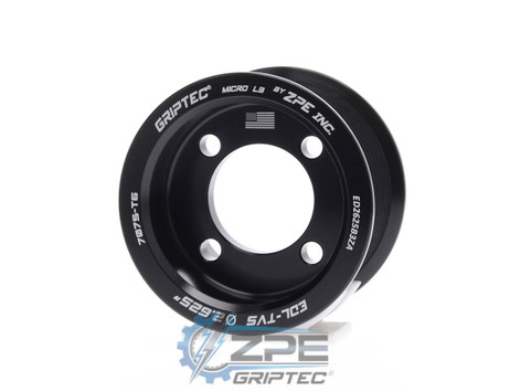 2.625" 10 Rib ZPE GripTec® 2pc Edelbrock TVS L3 Black Supercharger Pulley Only ED2625B3ZA product image