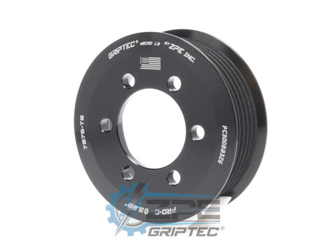 3.00" 6 Rib ZPE GripTec® 2pc ProCharger Standard L3 Black Supercharger Pulley Only PC300BB3Z6 product image