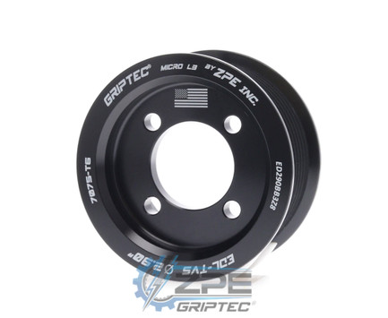 2.90" 8 Rib ZPE GripTec® 2pc Edelbrock TVS L3 Black Supercharger Pulley Only ED290BB3Z8 product image