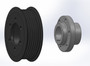 2.90" 6 Rib ZPE GripTec® 2pc ProCharger Standard L3 Black Pulley & Hub Kit
