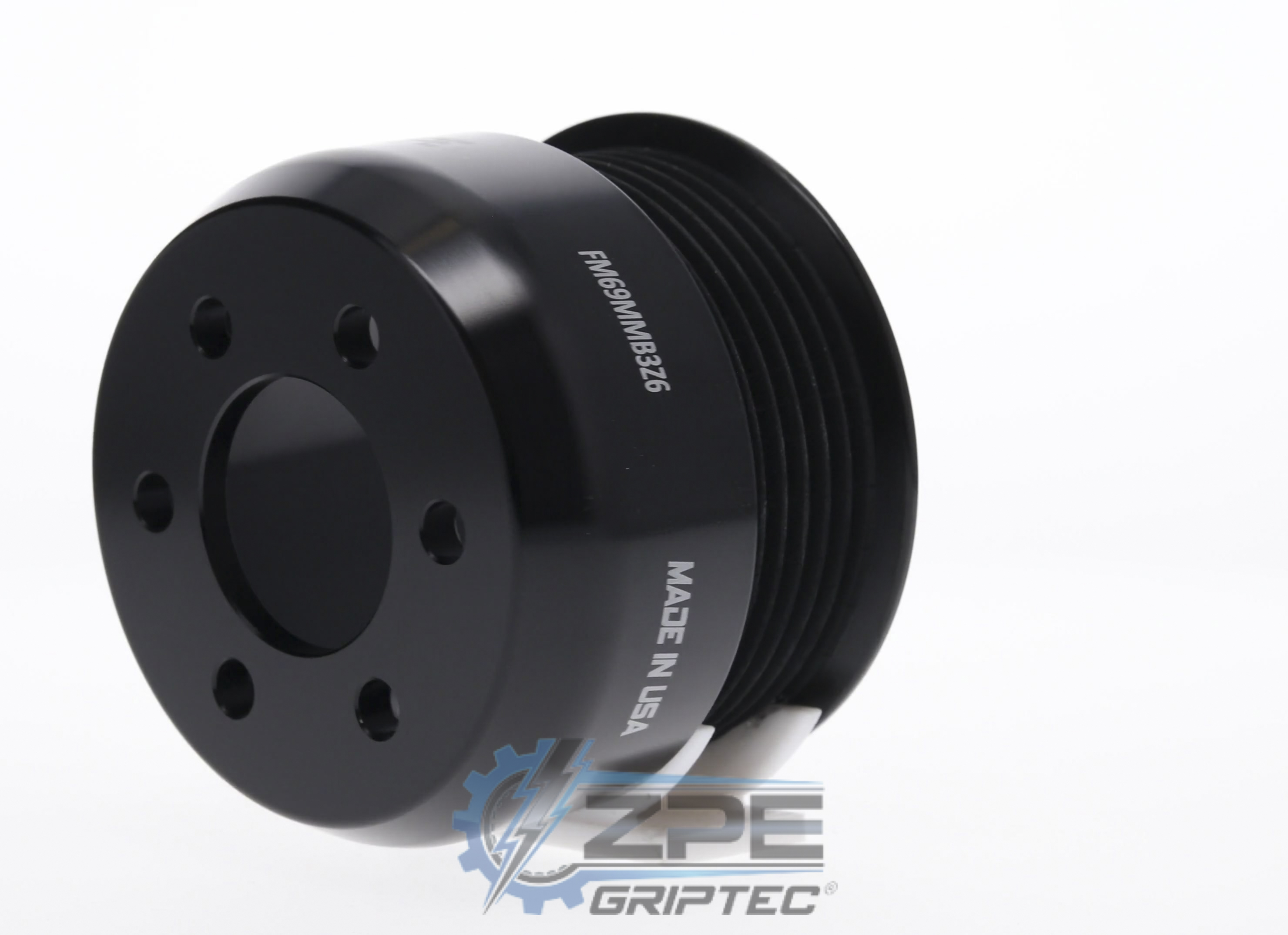 69mm 6 Rib ZPE GripTec® 2pc FMS Ford-Roush TVS L3 Black Pulley