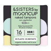 AND SISTERS Organic Cotton Naked Tampons Medium Absorbency - 16 Pack