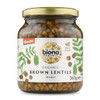 Biona Organic Brown Lentils Glass Jar - 360g