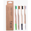 From Earth to Earth Bamboo Toothbrush Fabulous Four - 4  adult toothbrushes
