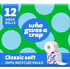 Who Gives A Crap Classic Soft Toilet Tissue - 12 Mega Rolls