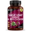 New Leaf Products Sage Leaf & Red Clover 3000mg - 120 Vegan Tablets