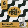 Who Gives A Crap Extra Soft Toilet Tissue - 6 Mega Rolls