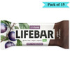Life Food Lifebar InChoco Plum RAW - Pack of 15 (40g each)