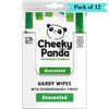 Cheeky Panda Biodegradable Bamboo Handy Wipes - Pack of 12 (12 Wipes each)