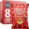 Emily Seaweed Crisps Sriracha - Pack of 8 (50g each)
