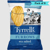 Tyrrells Furrows Sea Salted Crisps - Pack of 8 (150g each)