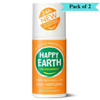 Happy Earth Natural Deodorant Roll-On Rose Petitgrain - Pack of 2 (75ml each)