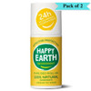 Happy Earth Natural Deodorant Roll-On Jasmine Ho Wood - Pack of 2 (75ml each)