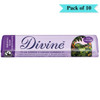 Divine Chocolate 70% Fairtrade Dark Chocolate - Pack of 10 (35g each)