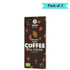 Oxfam Fair Trade Organic Dark Chocolate Coffee - Pack of 3 (100g each)