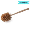 Ecoliving Plastic Free Toilet Brush with Plant-Based Bristles - Pack of 2 