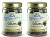 Mani Organic Kalamata & Green Olives al Naturale - Pack of 2 (175g each)