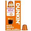 Dunkin Nespresso Compatible Capsules Original Blend - 10 Capsules