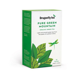 Dragonfly Tea Pure Green Mountain Organic Green China Tea - 20 Sachets