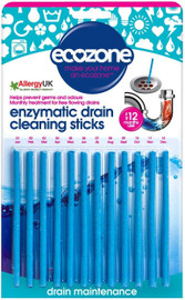 Ecozone Enzymatic Drain Cleaning Sticks - 12 pack